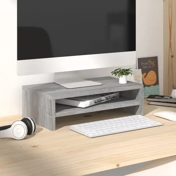 Podstawka pod monitor, szary dąb sonoma, 42x24x13 cm Lumarko! - Hurtownia wielobranżowa Lumarko Niska cena